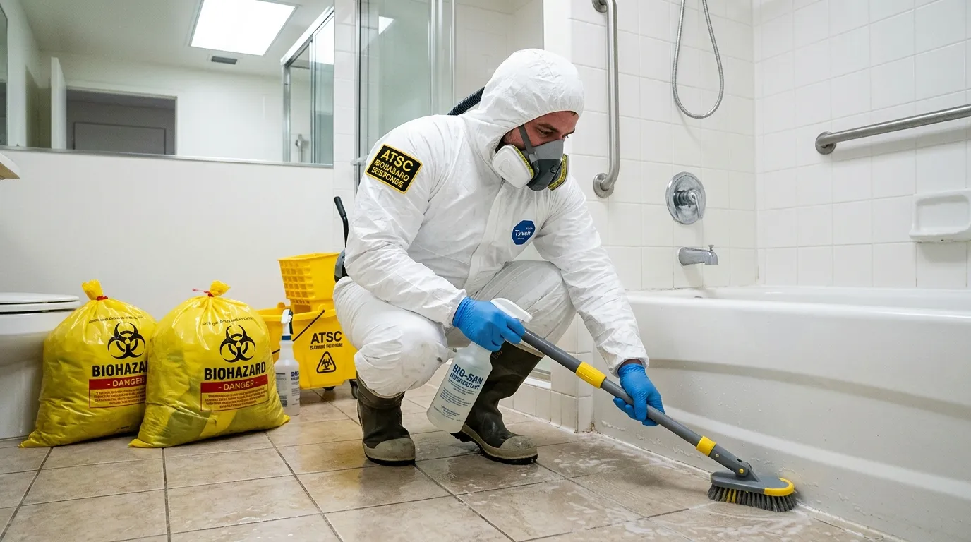 Decontamination equipment deployed for Blood Cleanup in Winthrop Harbor